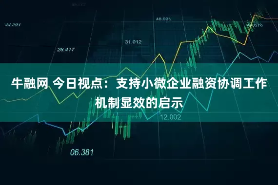 牛融网 今日视点：支持小微企业融资协调工作机制显效的启示